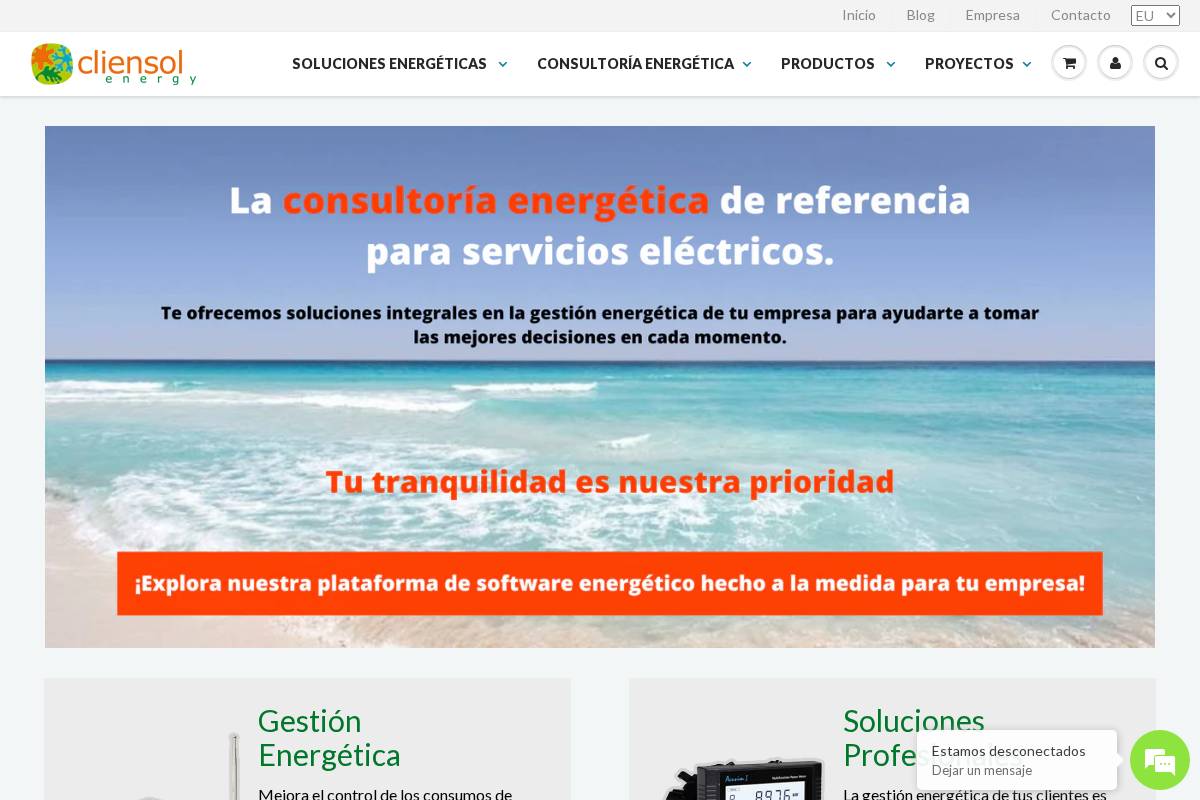cliensol.es homepage screenshot