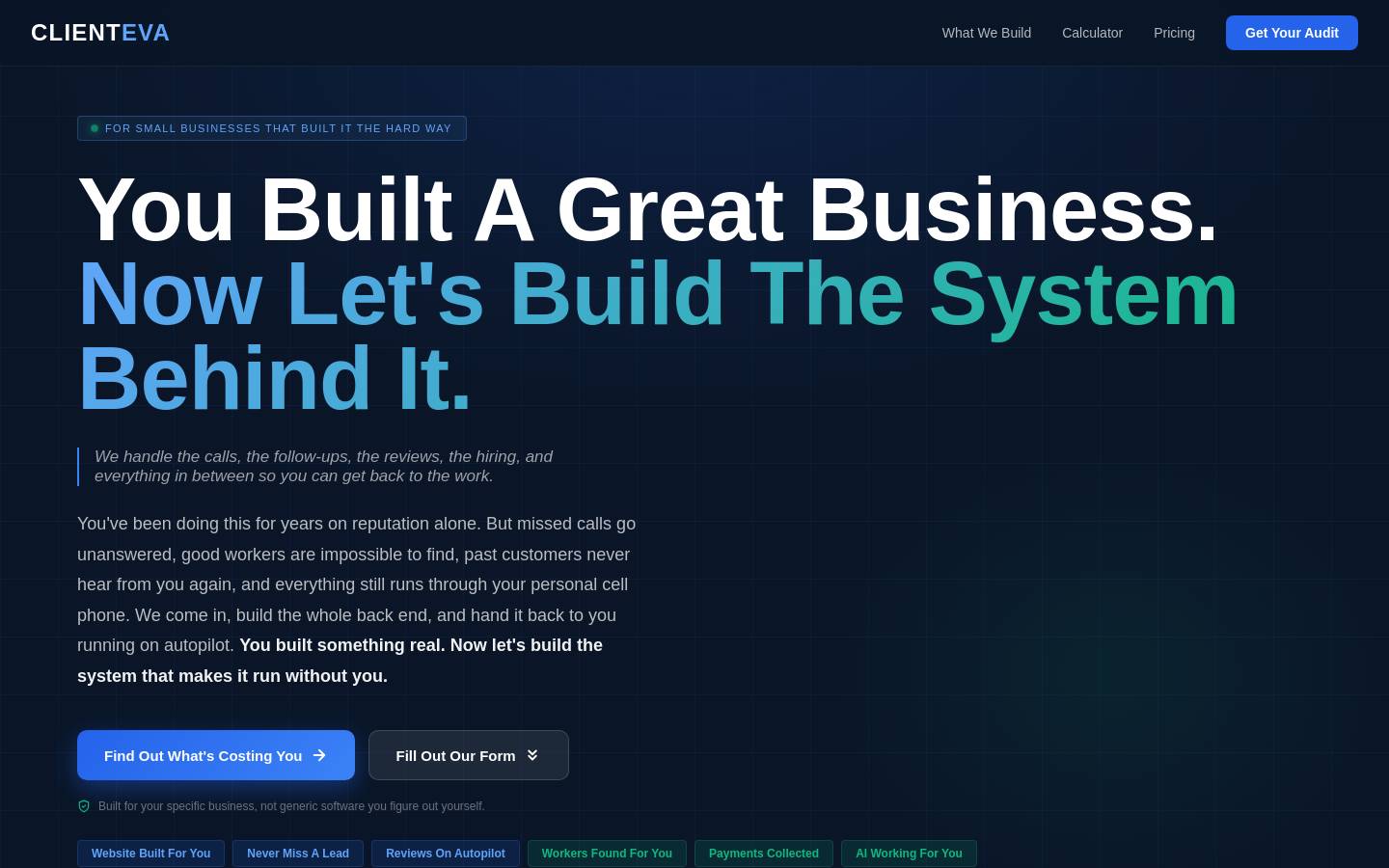 clienteva.com homepage screenshot