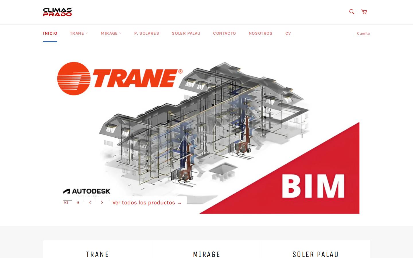 climasprado.com homepage screenshot