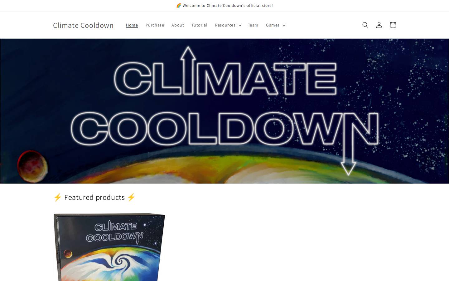 climatecooldown.com homepage screenshot