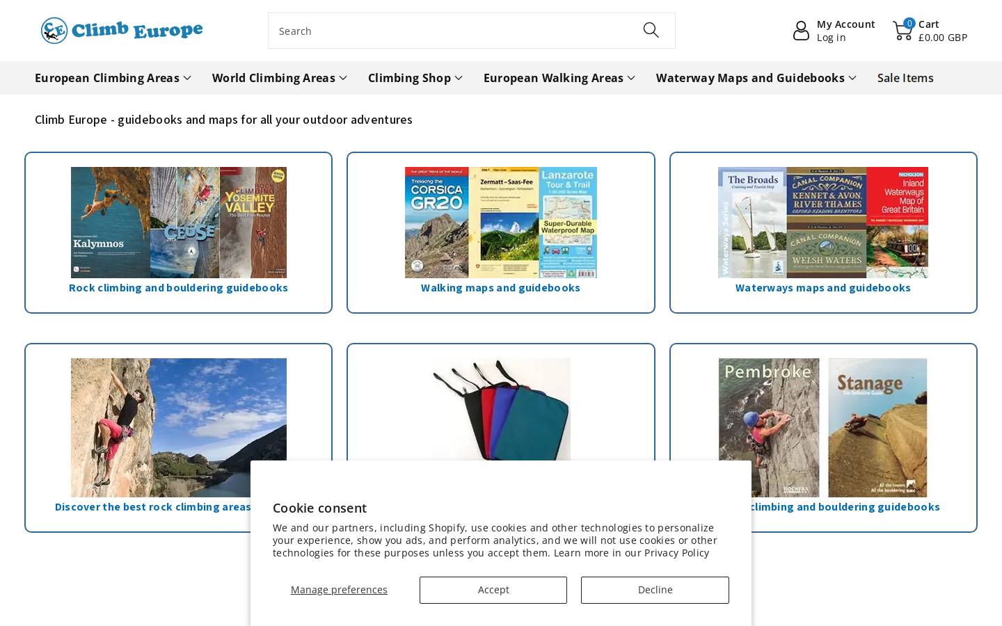 climb-europe.com homepage screenshot
