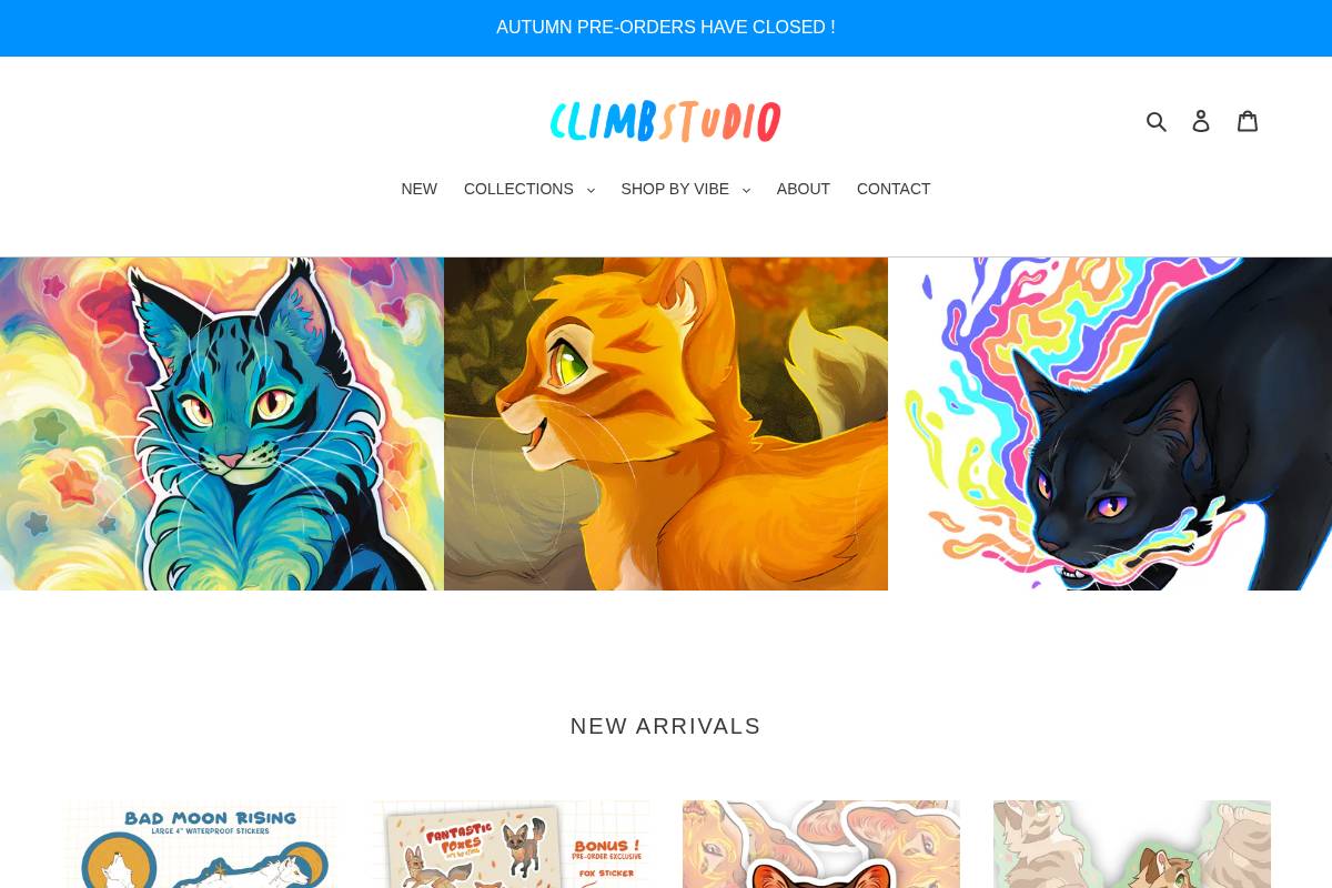 climbstudio.shop homepage screenshot