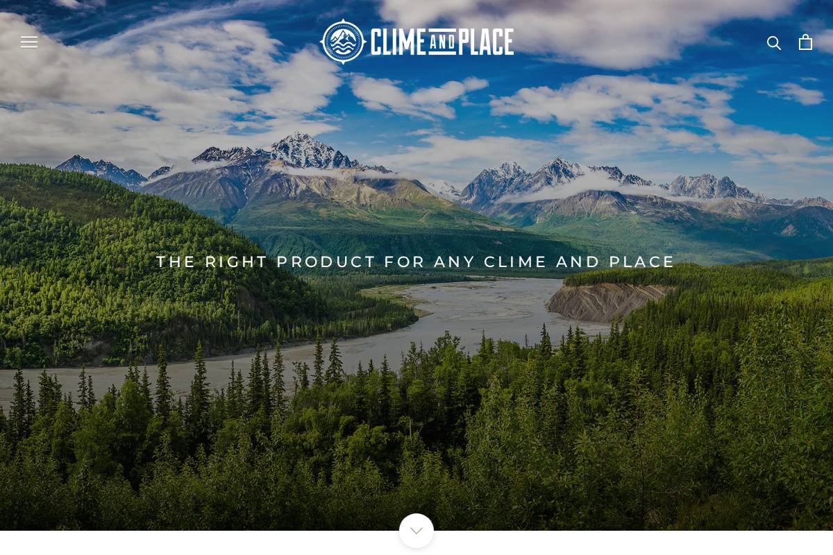 climeandplace.com homepage screenshot