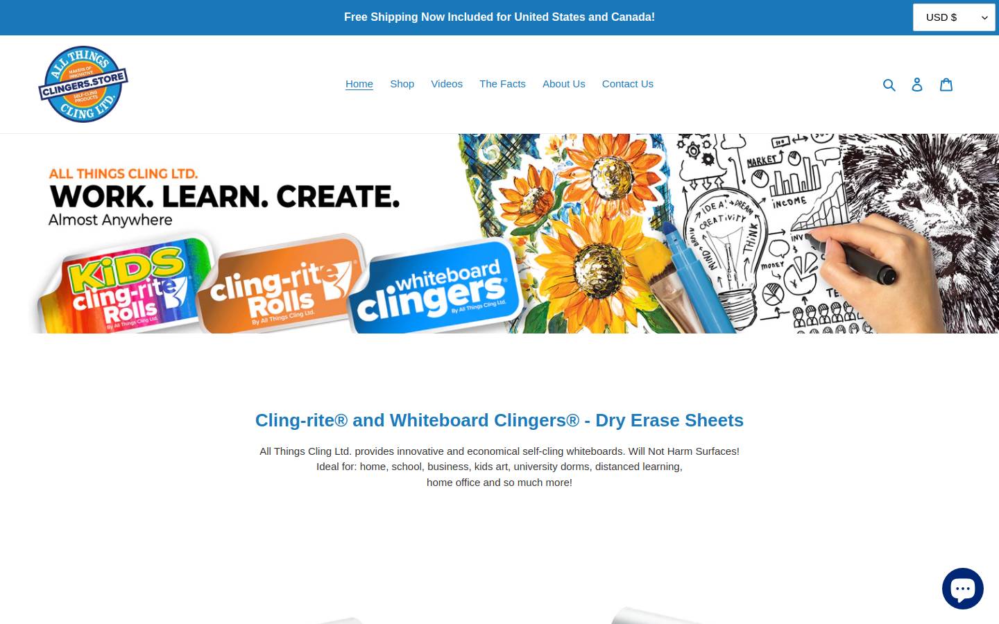 clingers.store homepage screenshot