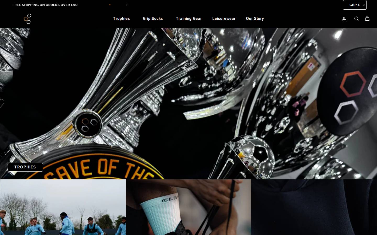 Clingz Grip Socks homepage screenshot