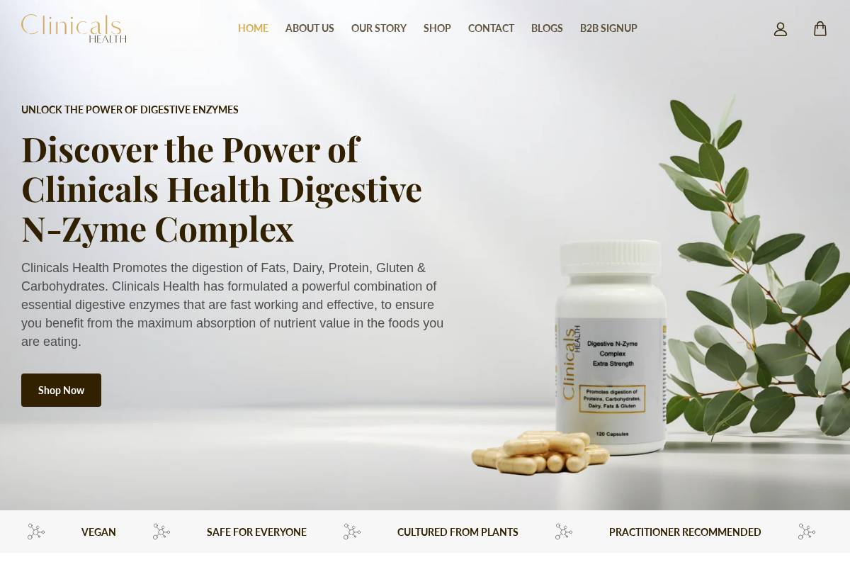 clinicalshealth.com.au homepage screenshot