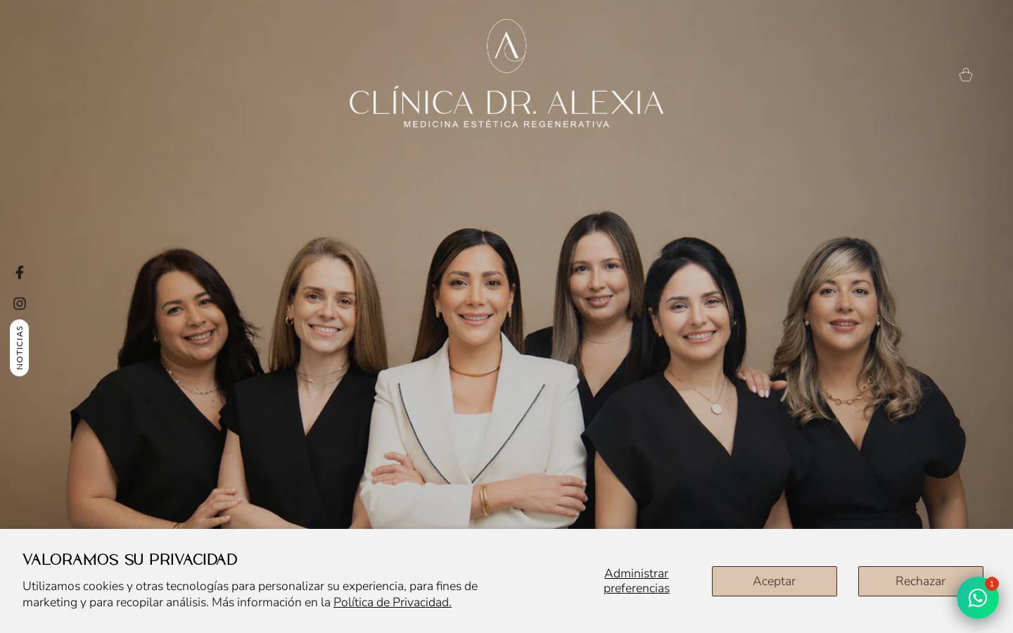 clinicasalexia.com homepage screenshot