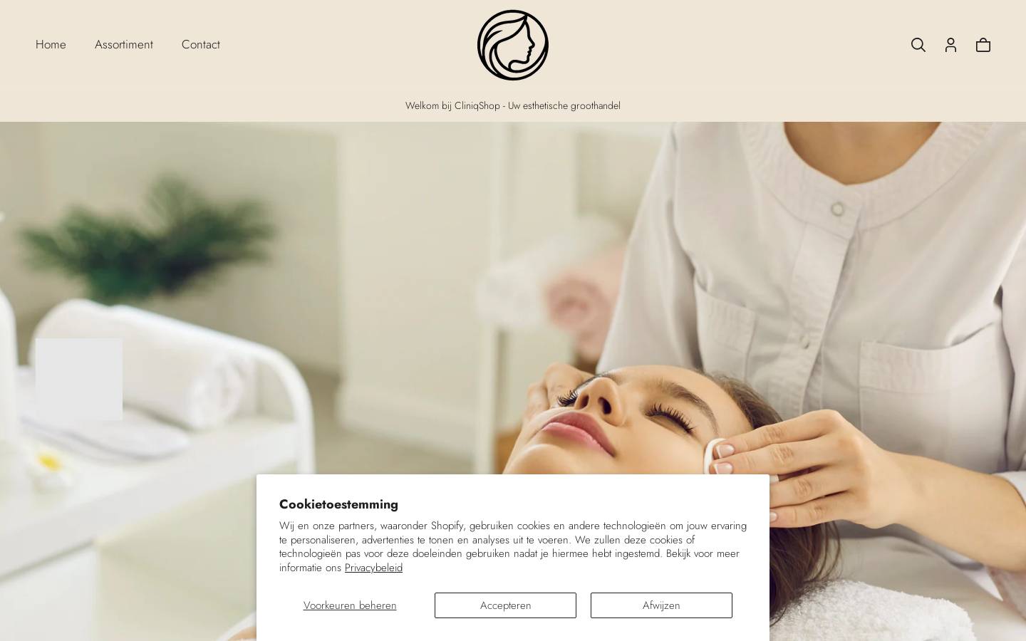 cliniqshop.nl homepage screenshot