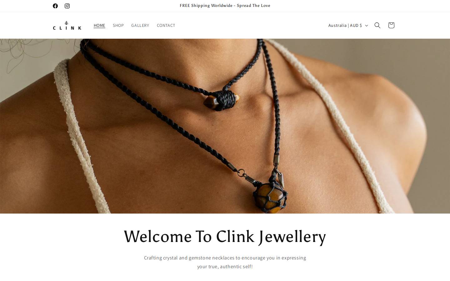 clinkjewellery.co.nz homepage screenshot