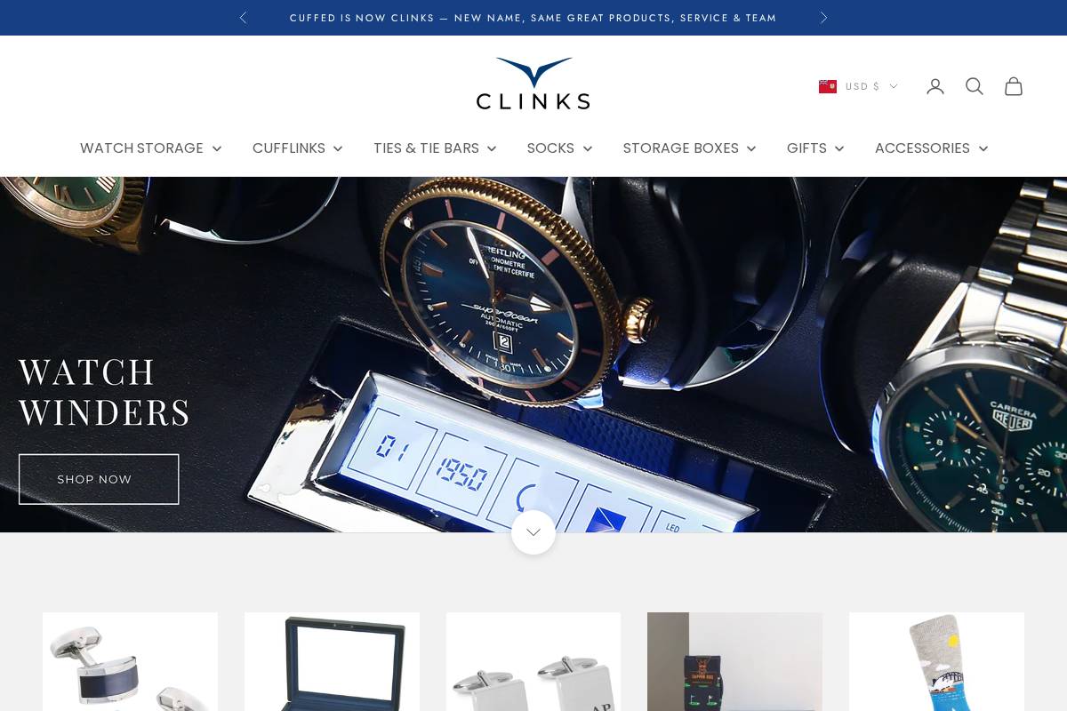 clinks.com homepage screenshot