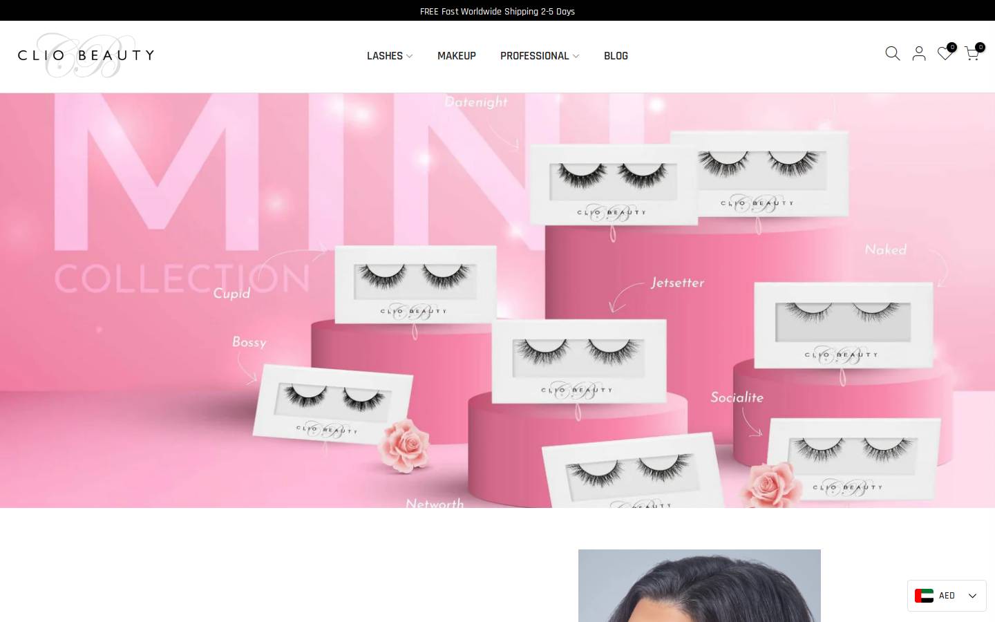clio-beauty.com homepage screenshot