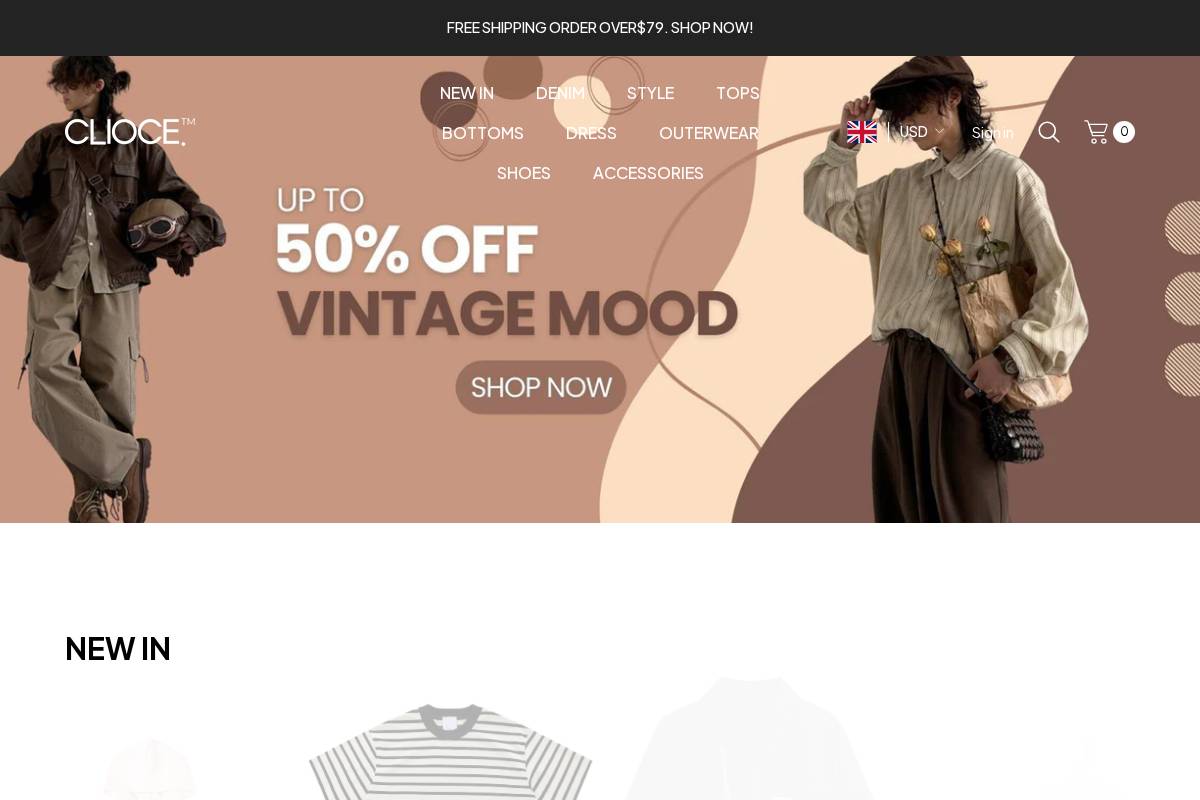 Clioce homepage screenshot