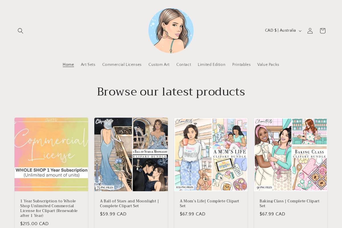 clipartkits.com homepage screenshot