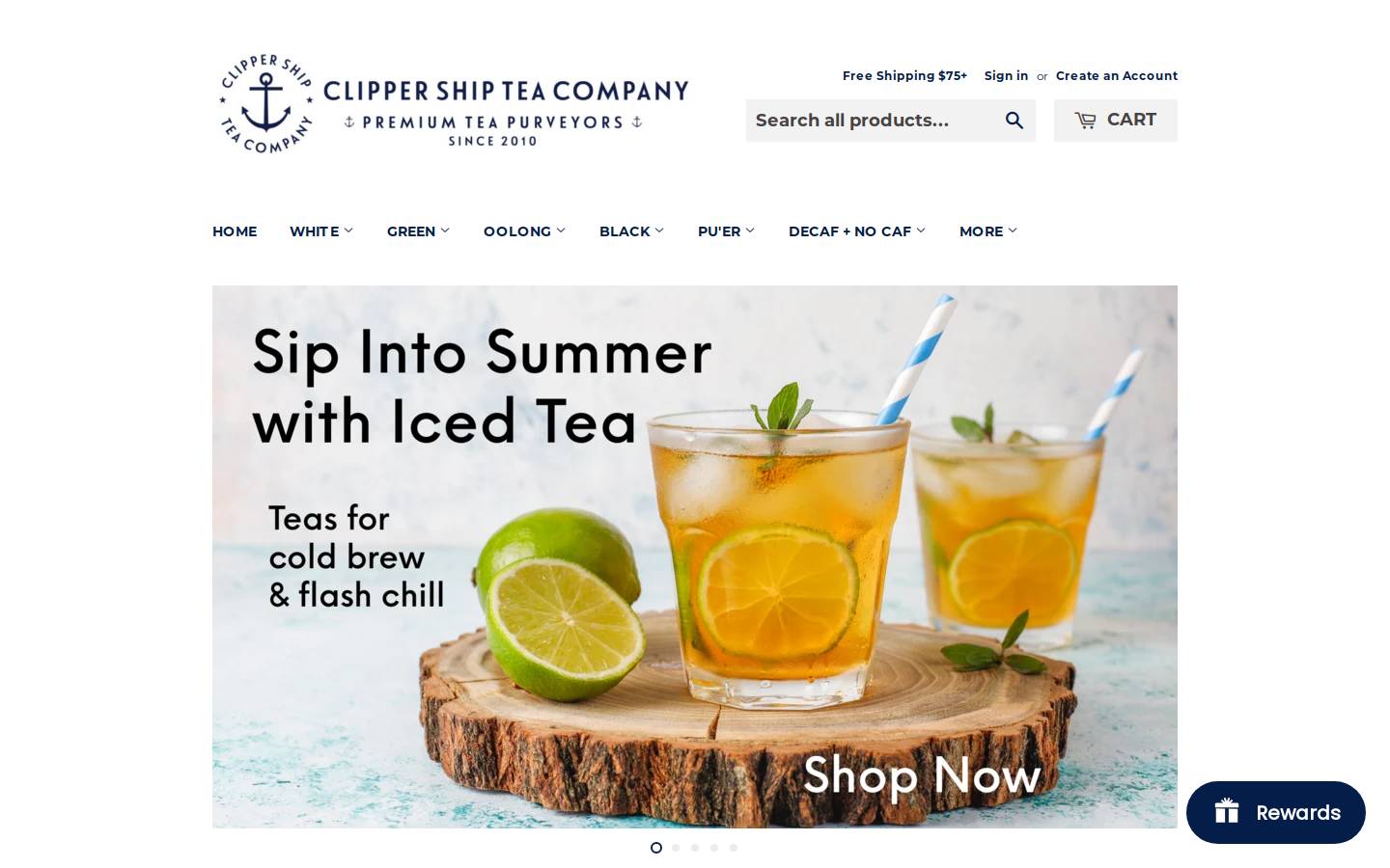 clippershipteaco.com homepage screenshot