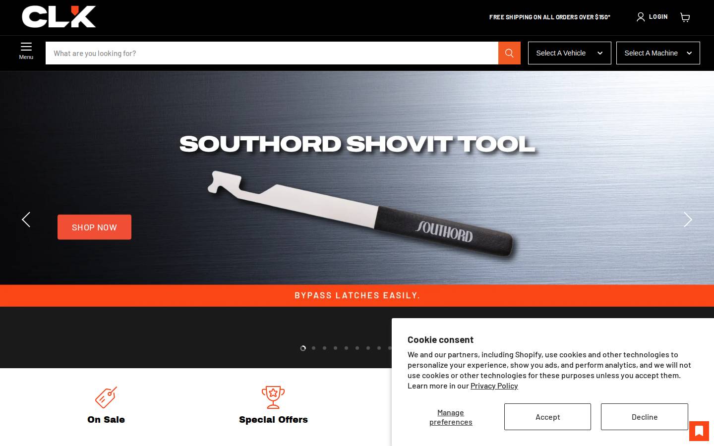 CLK Supplies homepage screenshot