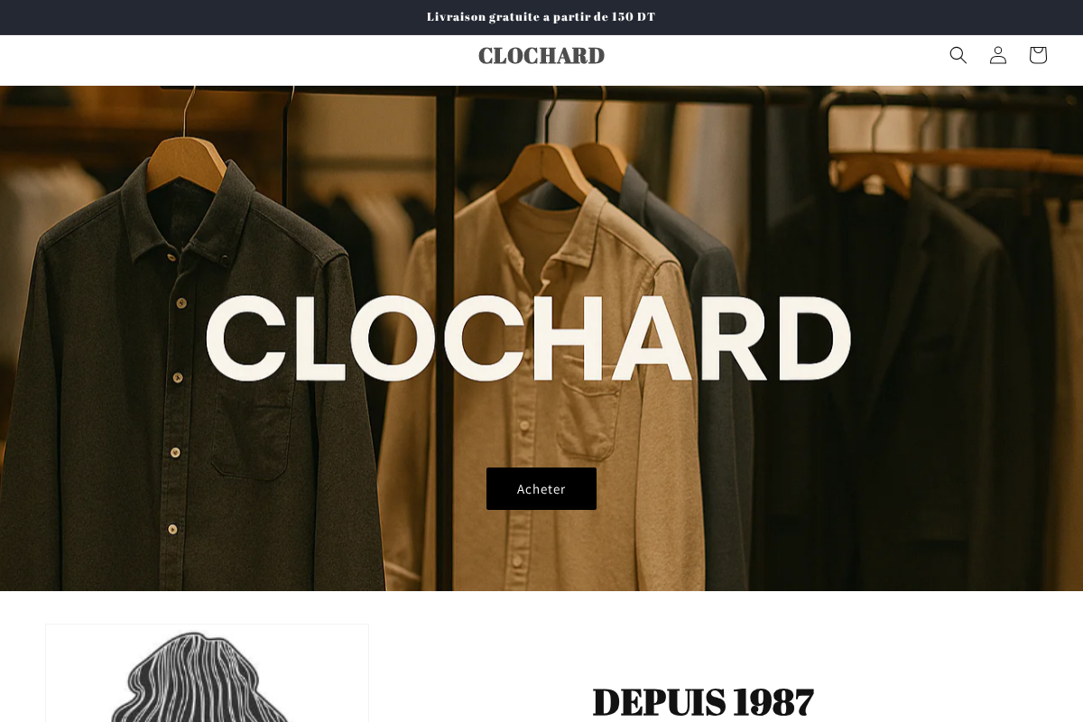 CLOCHARD homepage screenshot