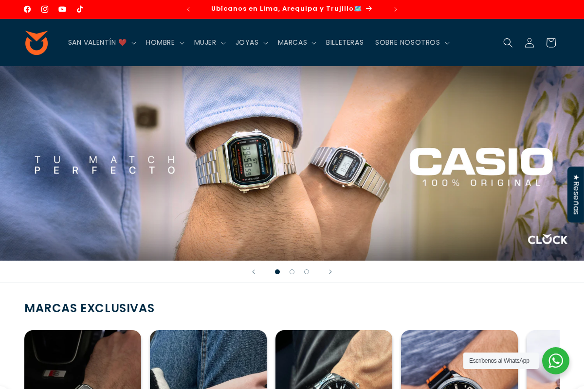 CLOCK PERU homepage screenshot