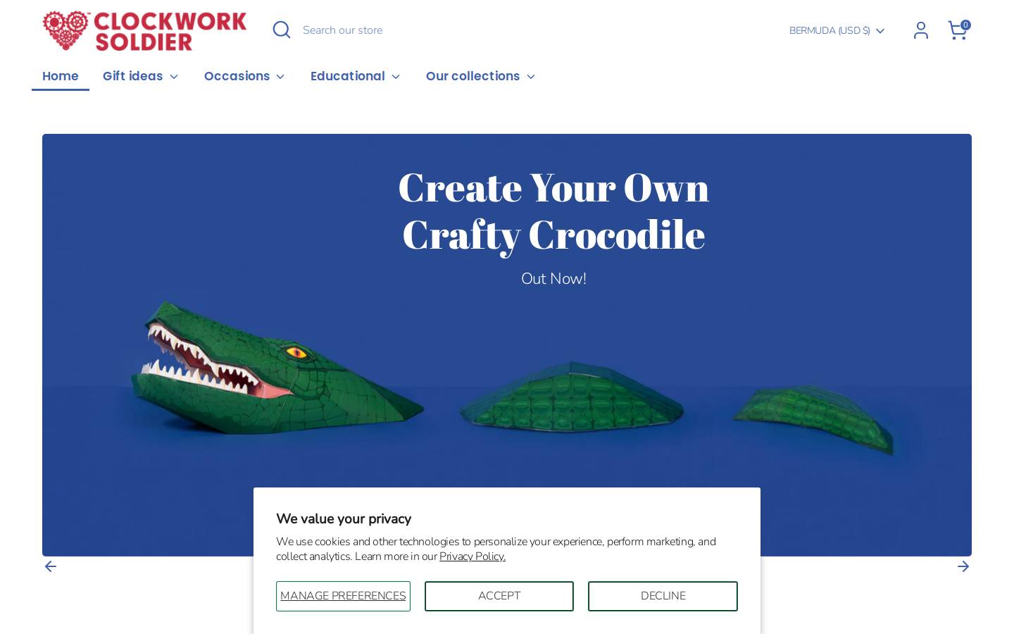 clockworksoldier.com homepage screenshot