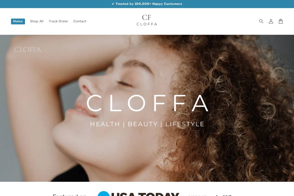 cloffa.com homepage screenshot