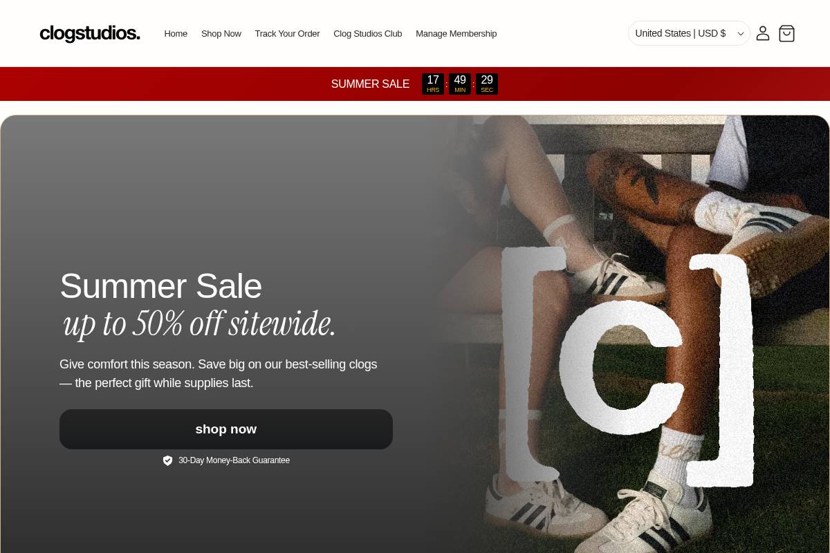clogstudios.com homepage screenshot