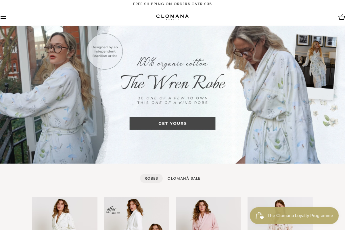 Clomaná Beauty homepage screenshot