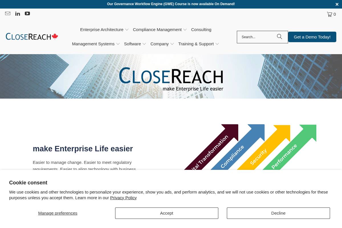CloseReach homepage screenshot