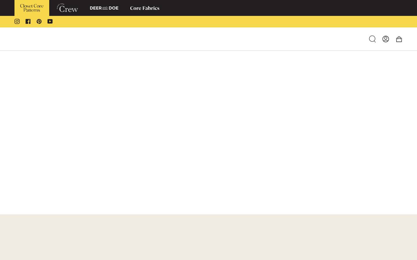 closetcorepatterns.com homepage screenshot
