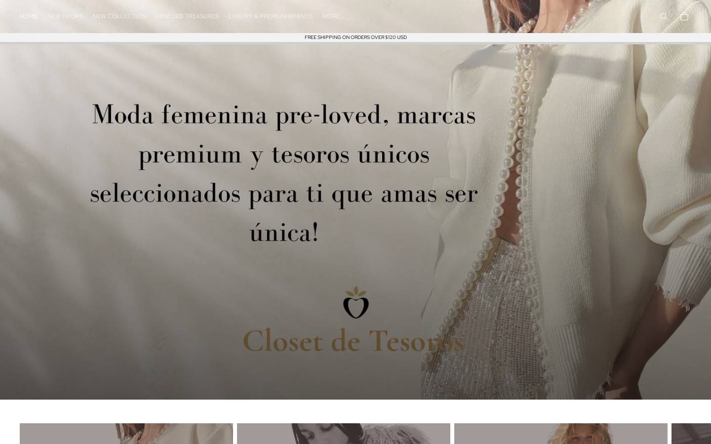 closetdetesoros.com homepage screenshot