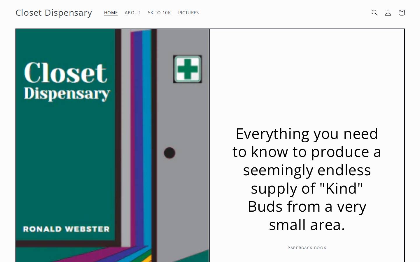 closetdispensary.com homepage screenshot