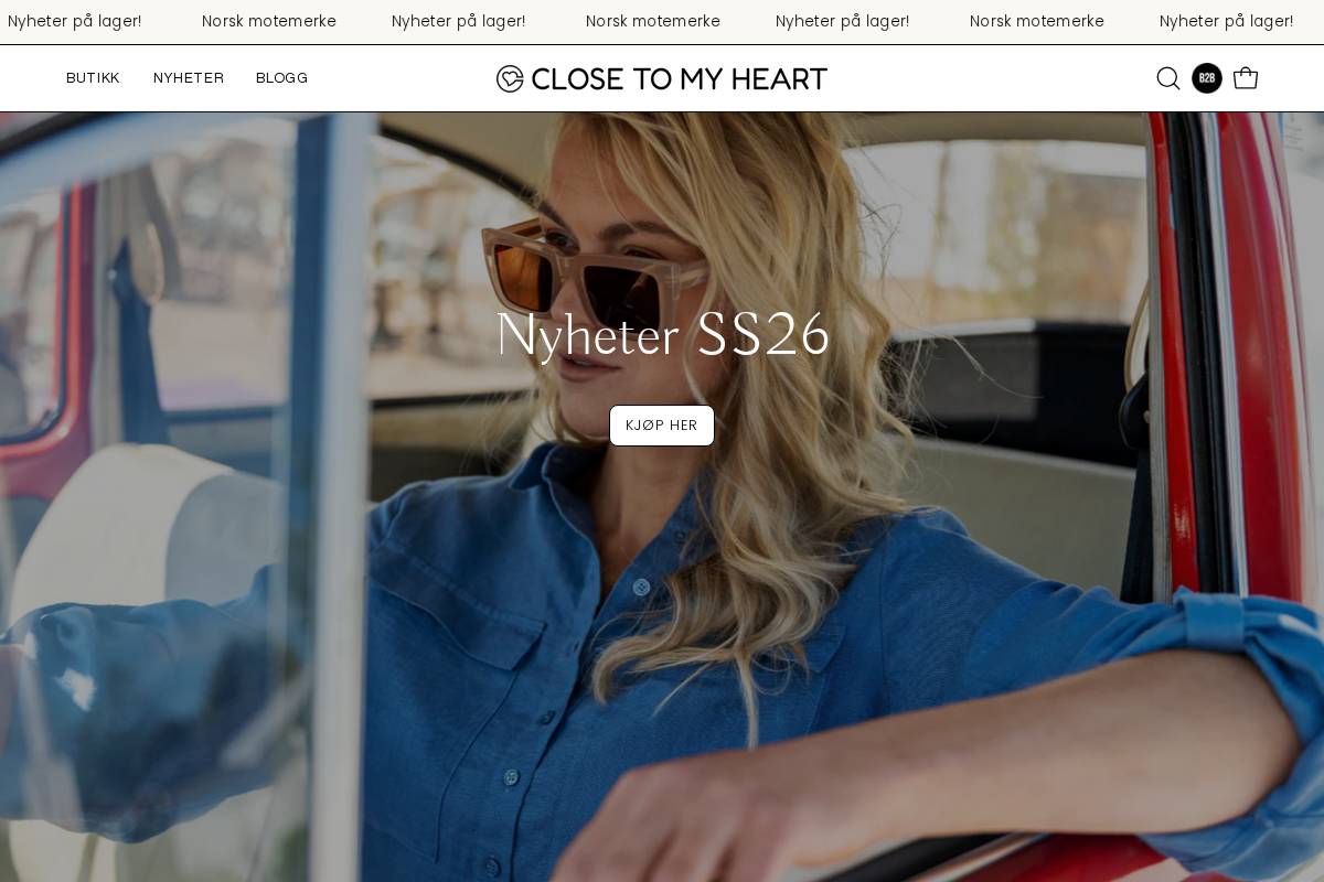 closetomyheart.no homepage screenshot