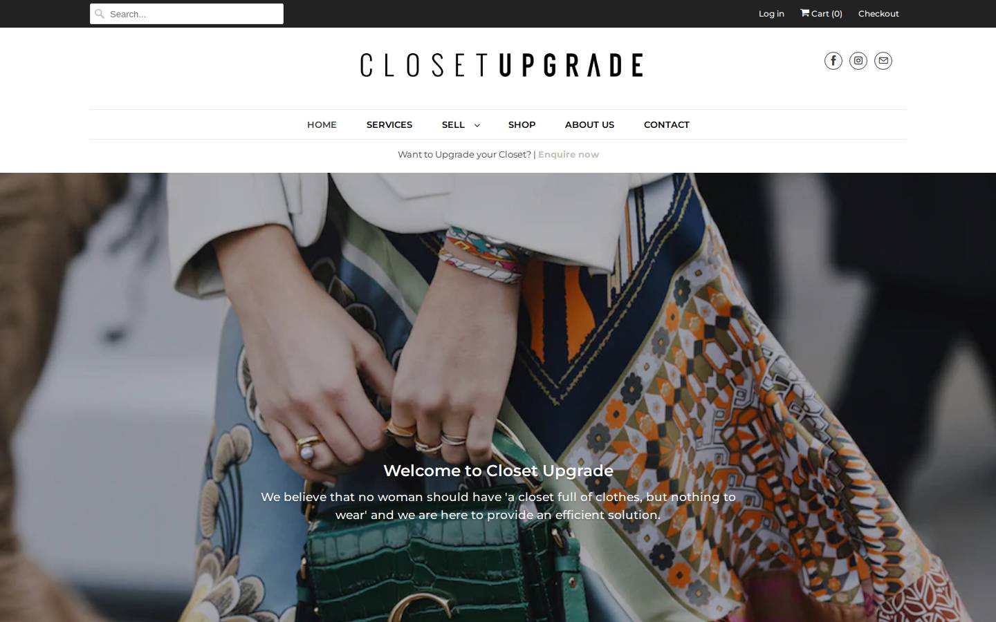 closetupgrade.com homepage screenshot