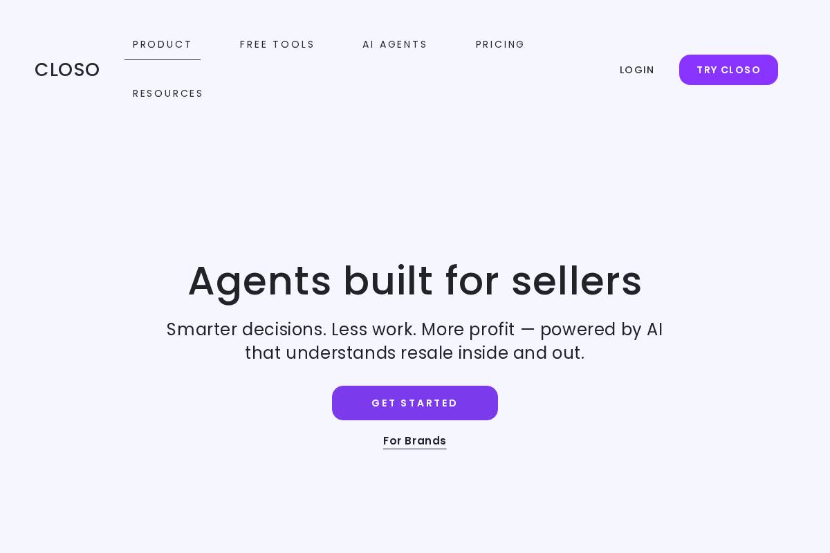 closo.co homepage screenshot