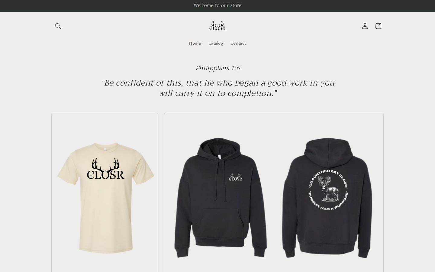 closrapparel.com homepage screenshot