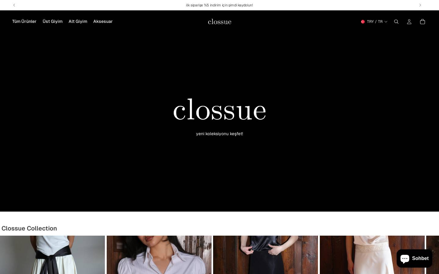 clossue.com homepage screenshot