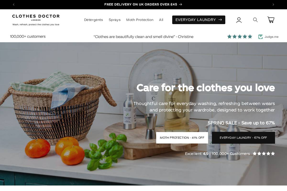 Clothes Doctor homepage screenshot