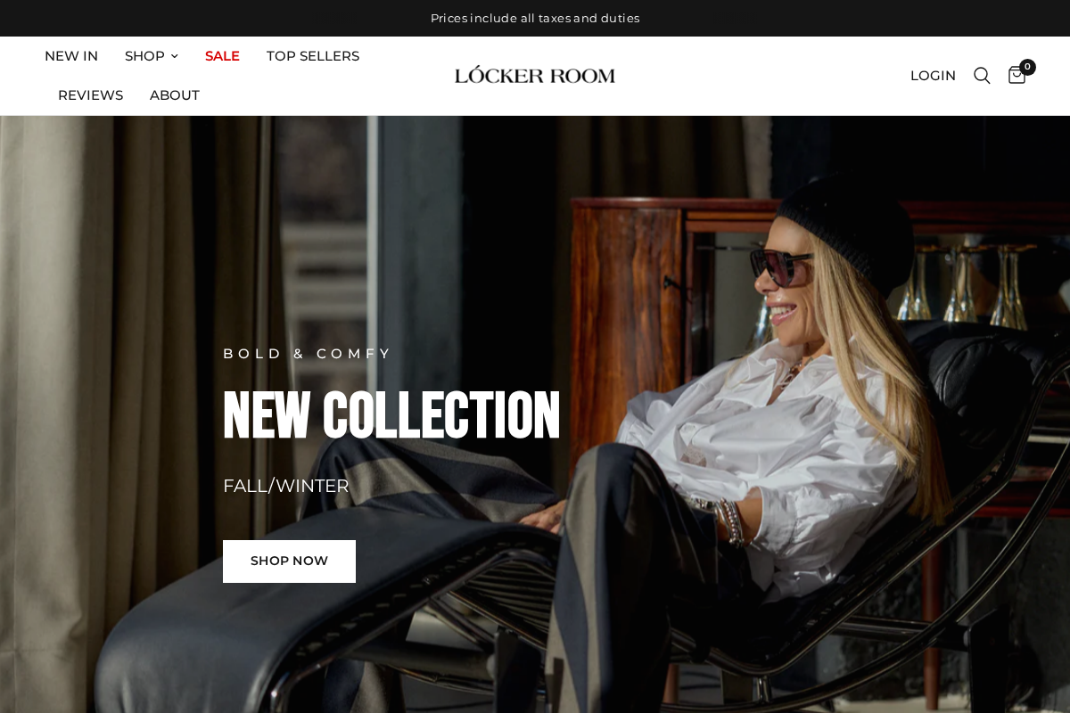 Clothesbylockerroom homepage screenshot