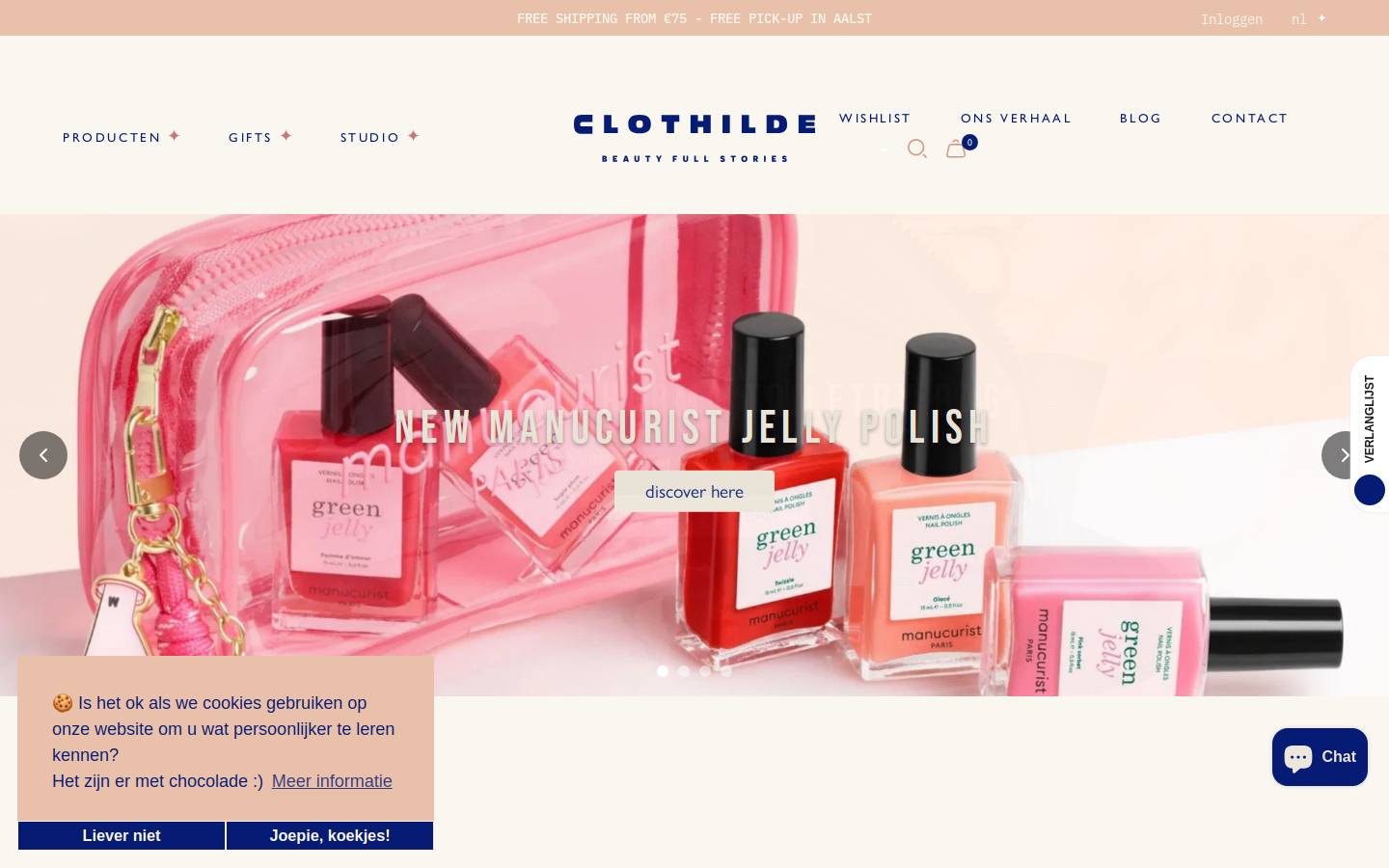 clothilde-shop.com homepage screenshot