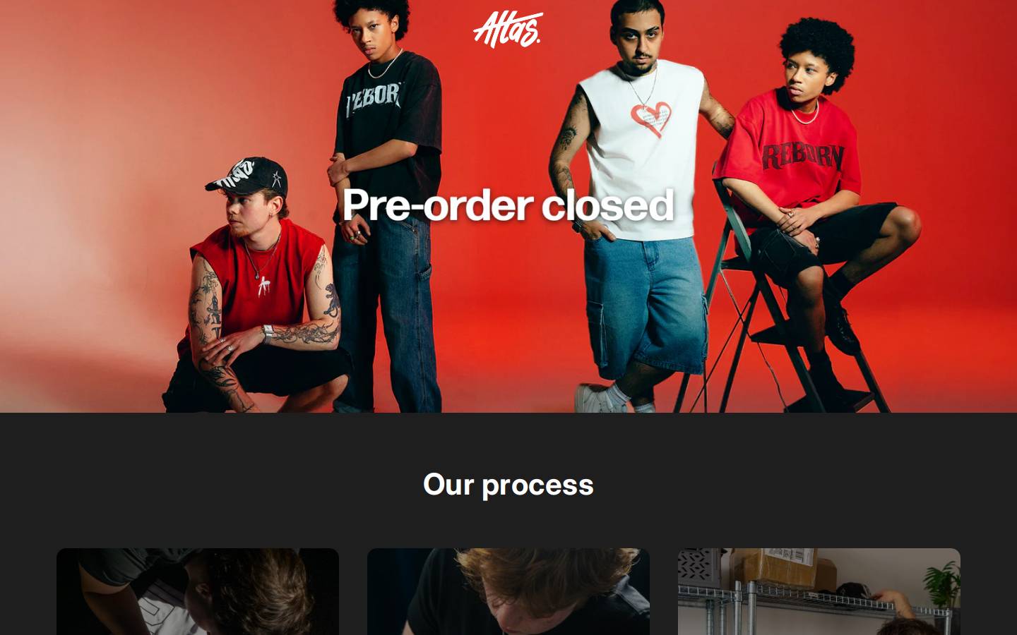 clothingatlas.com homepage screenshot