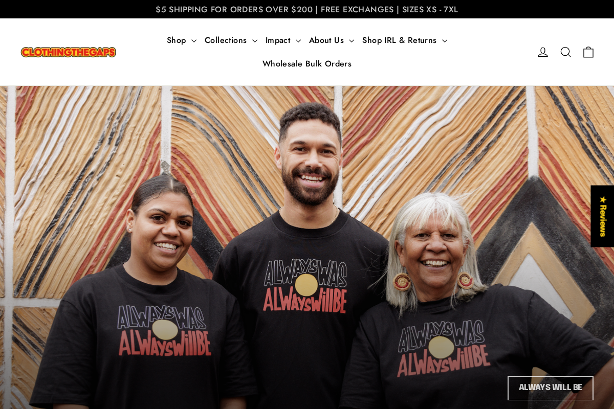 Clothing The Gaps homepage screenshot