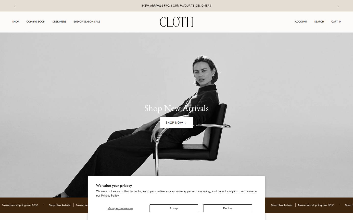 clothlifestyle.com.au homepage screenshot