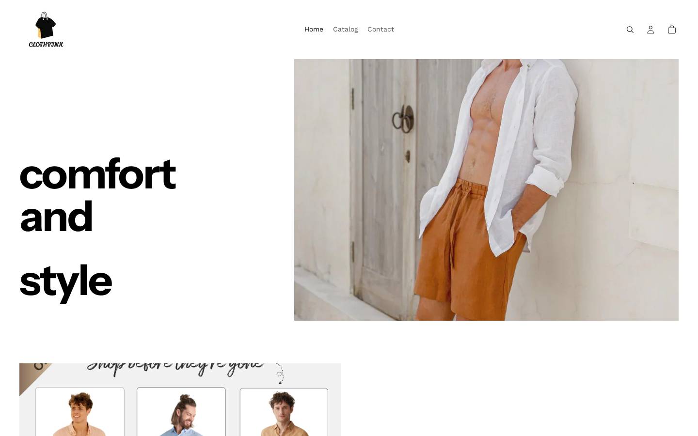clothpink.com homepage screenshot