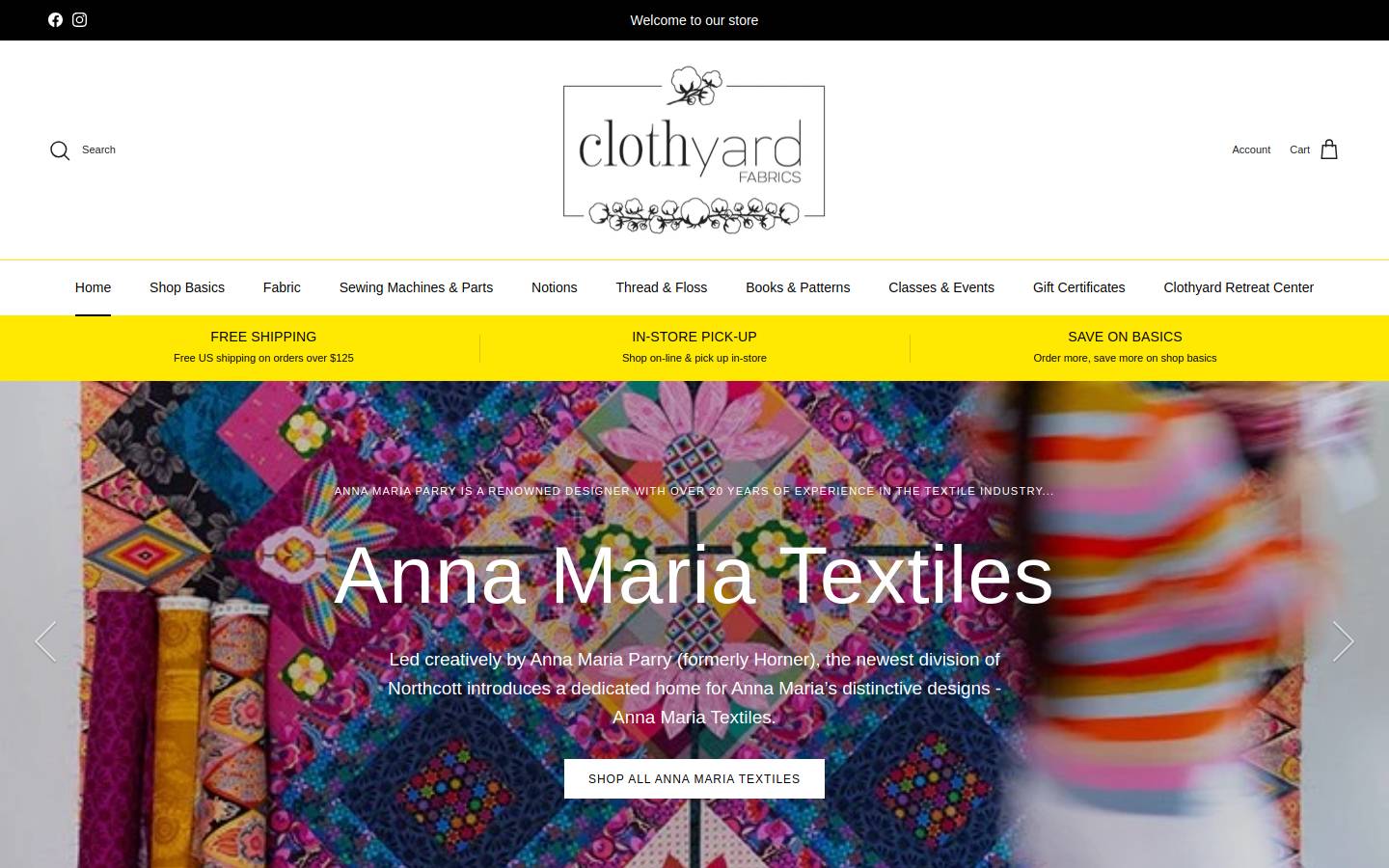 clothyard.com homepage screenshot