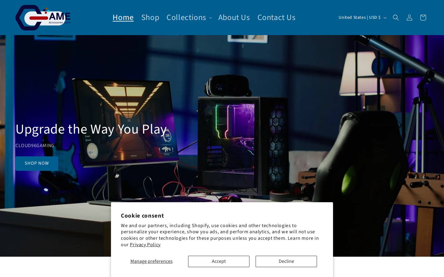 cloud96gaming.com homepage screenshot