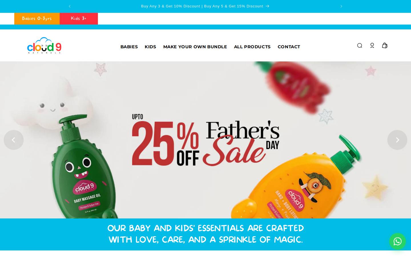 cloud9naturals.com homepage screenshot