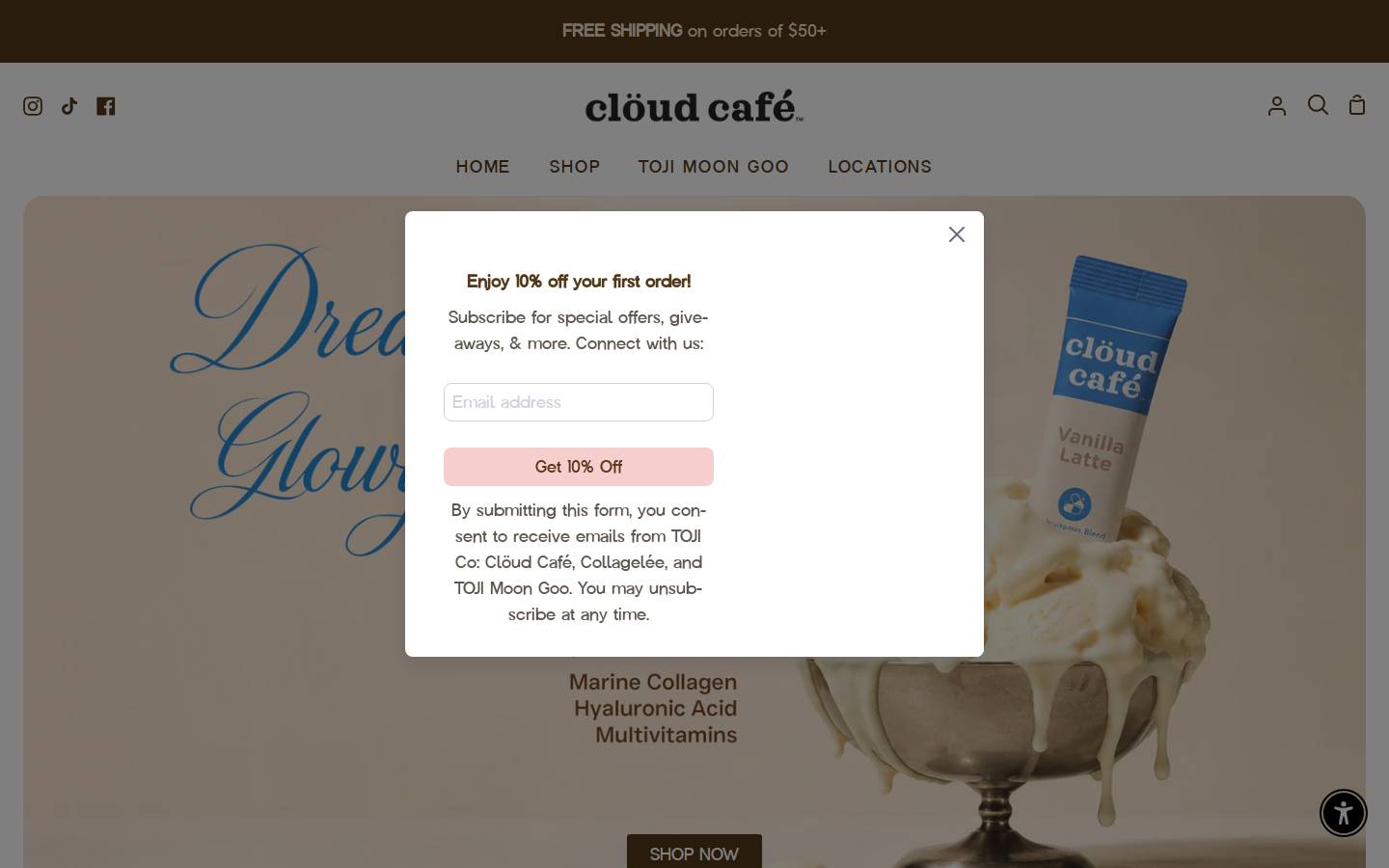 cloudcafe.co homepage screenshot