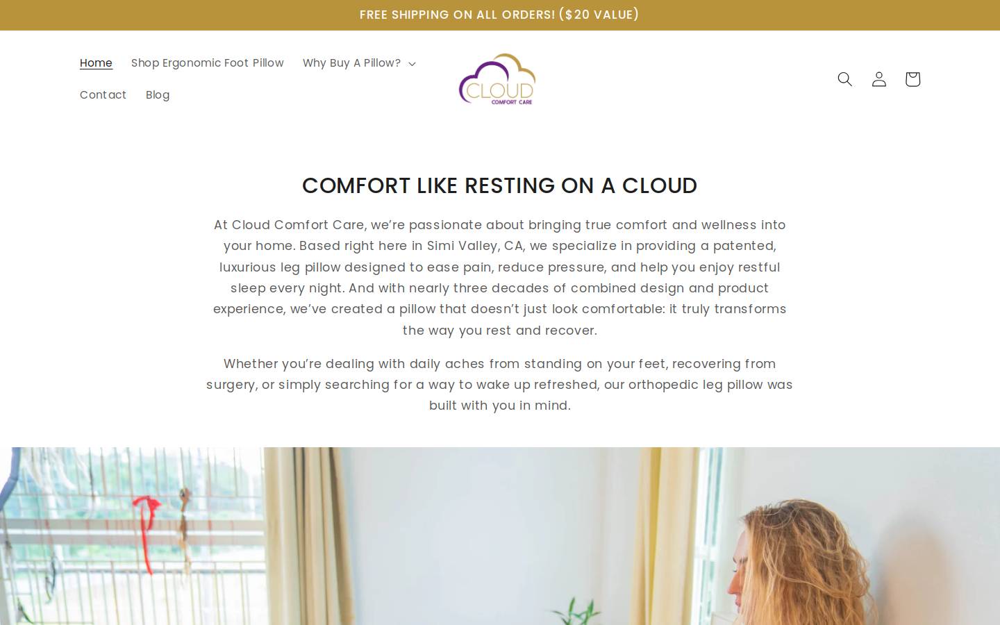 cloudcomfortcare.org homepage screenshot