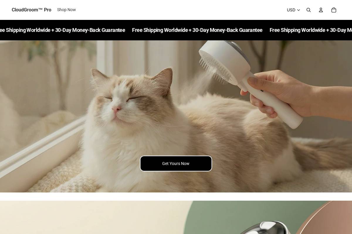 cloudgroompro.shop homepage screenshot