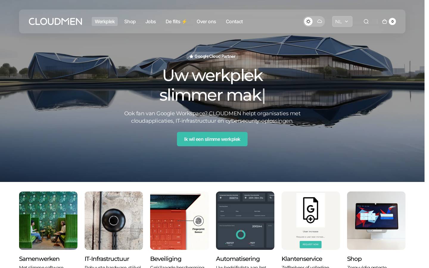 cloudmen.be homepage screenshot