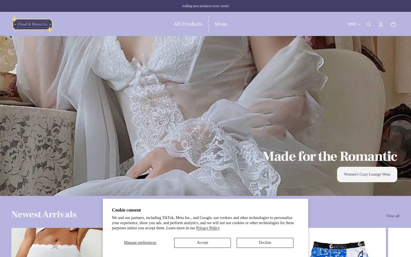 cloudmoon.co homepage screenshot
