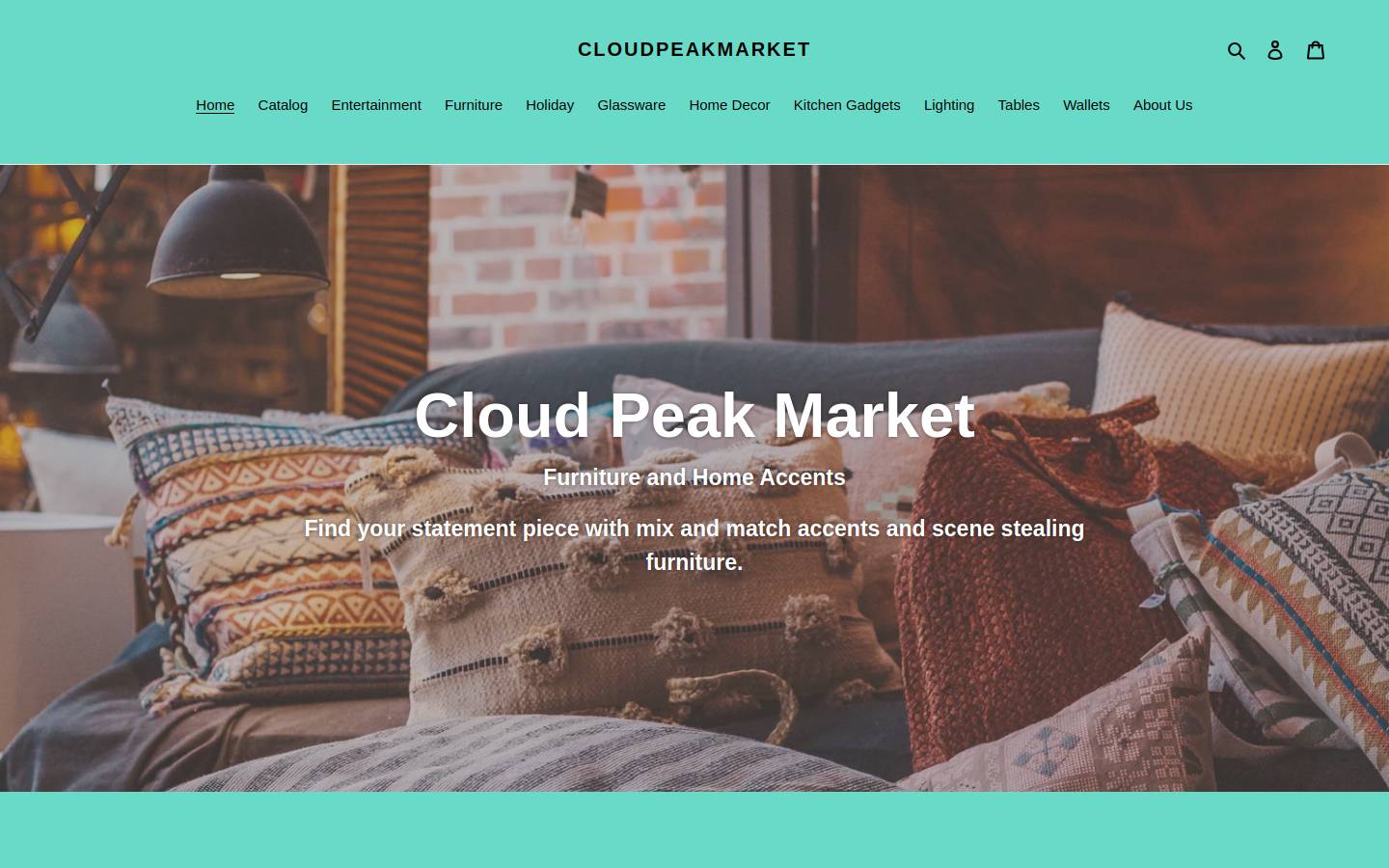 cloudpeakmarket.com homepage screenshot